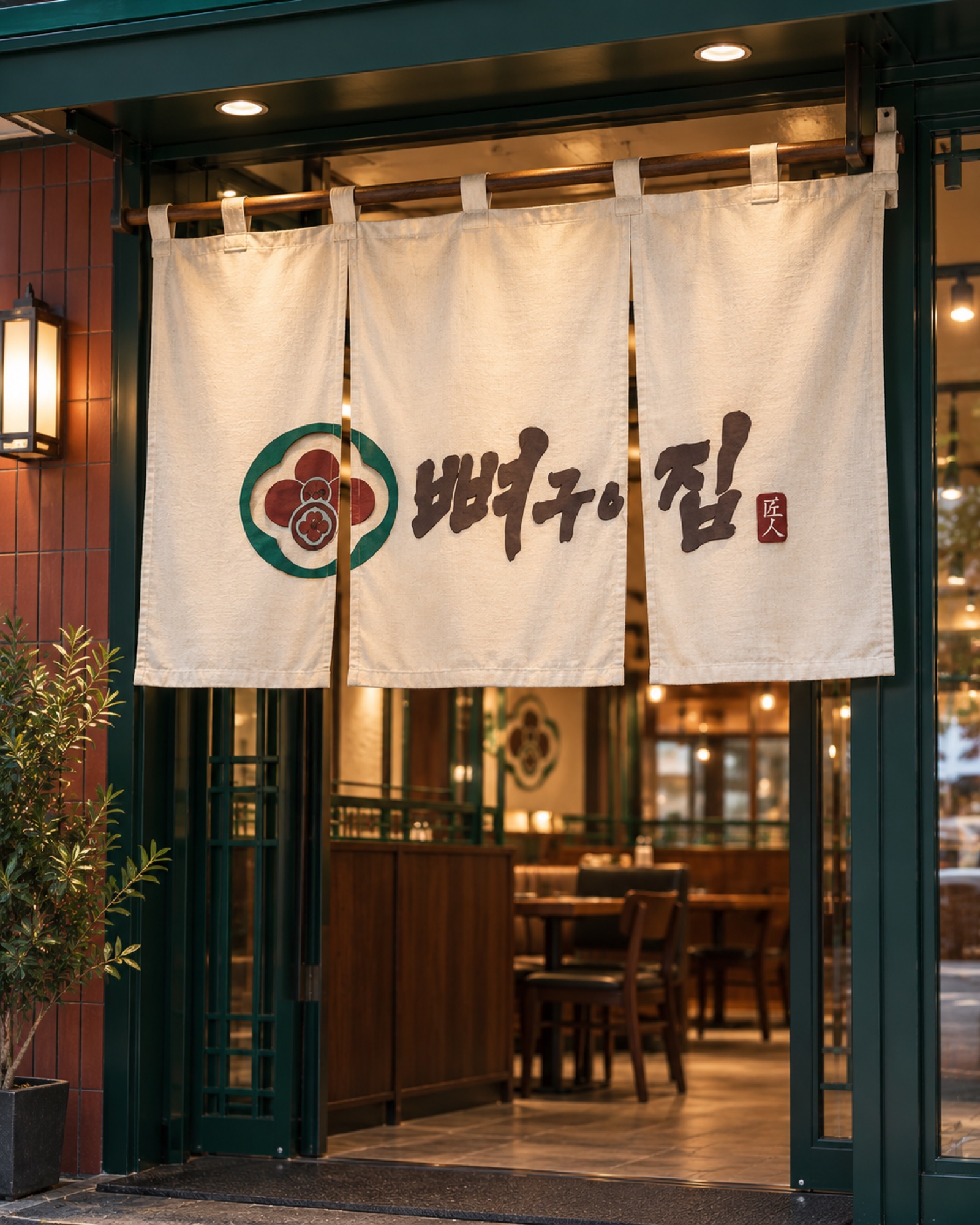 뼈구이집 포렴