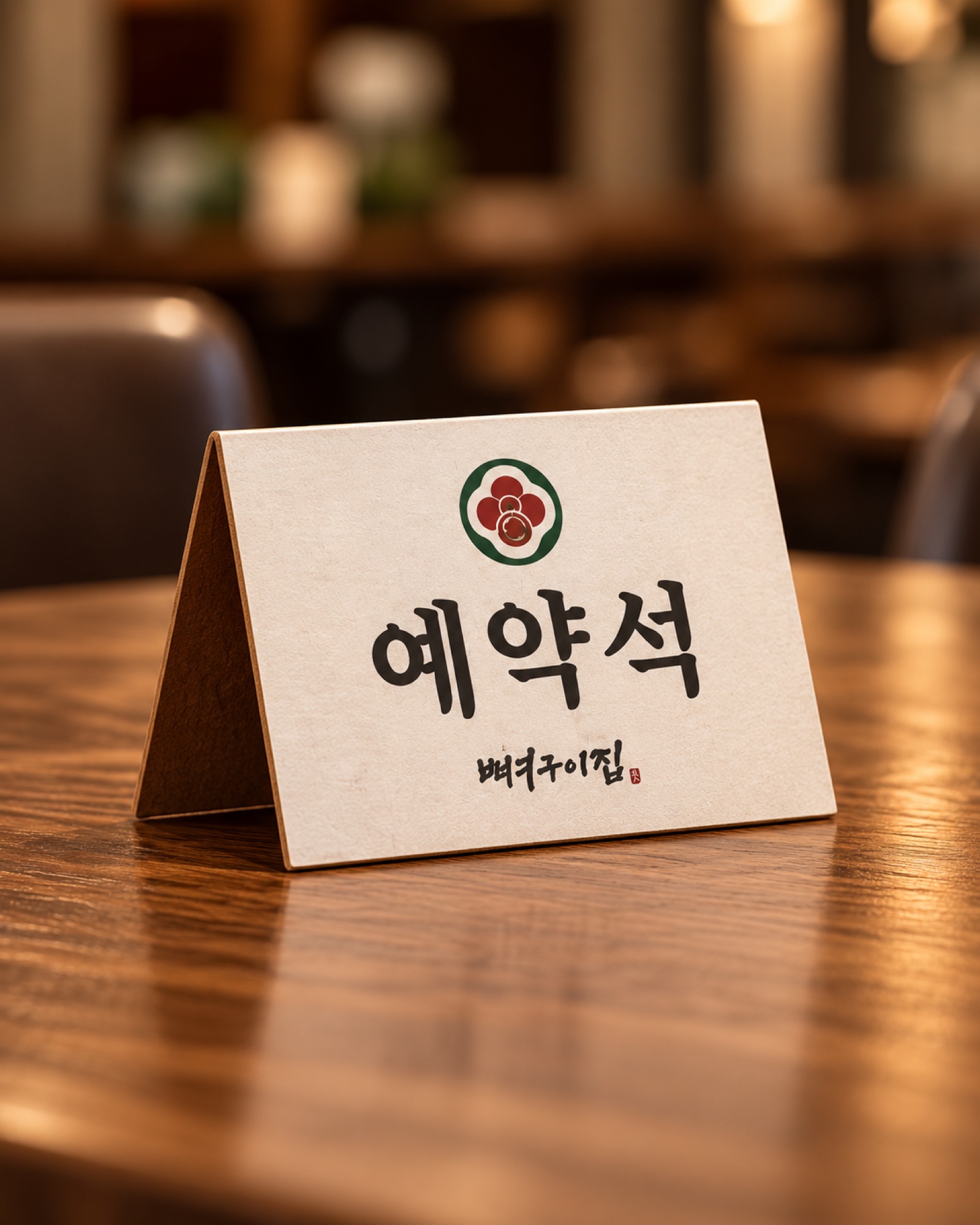 뼈구이집 예약석 사인
