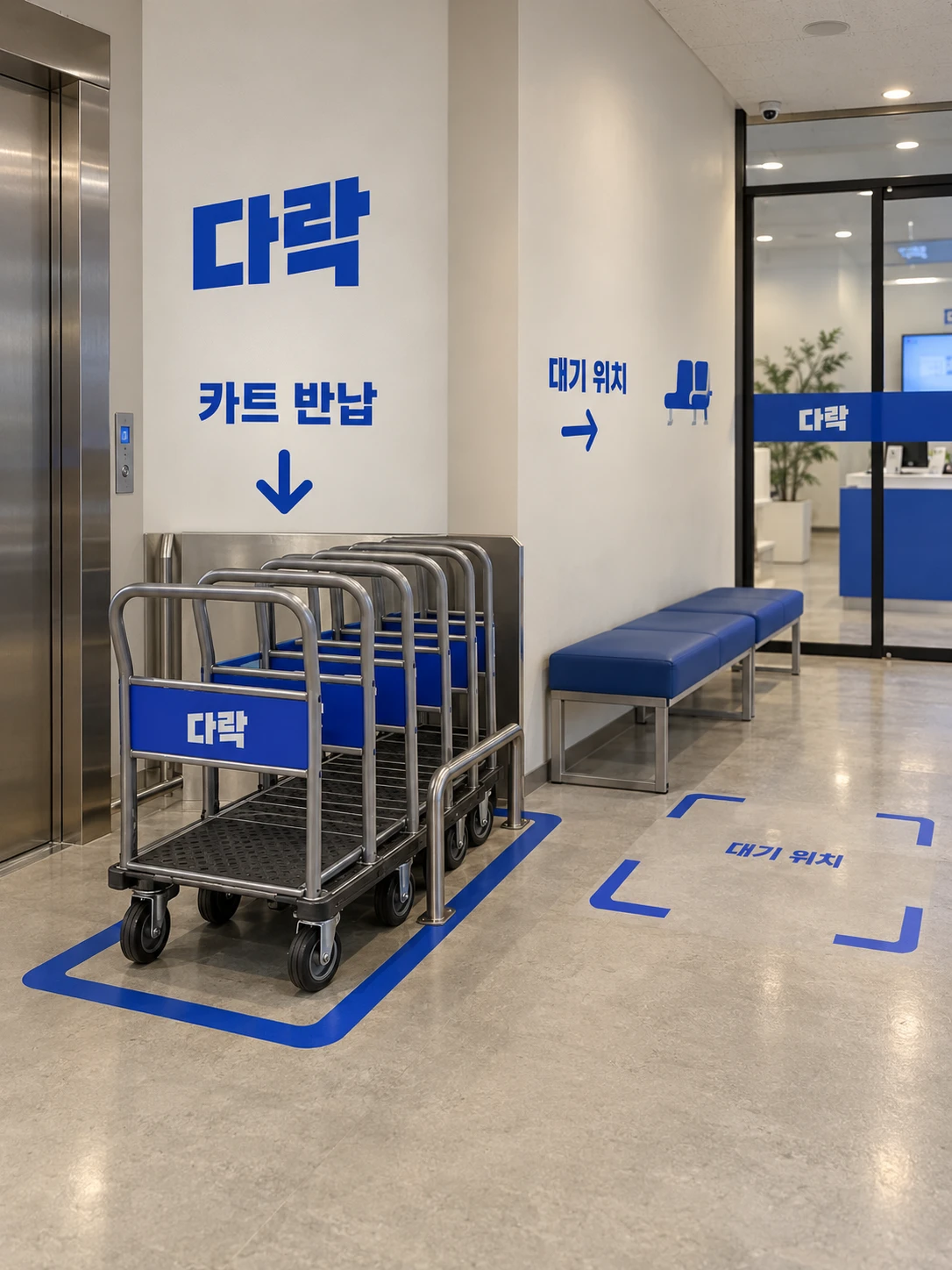 다락 내부 유도 사인