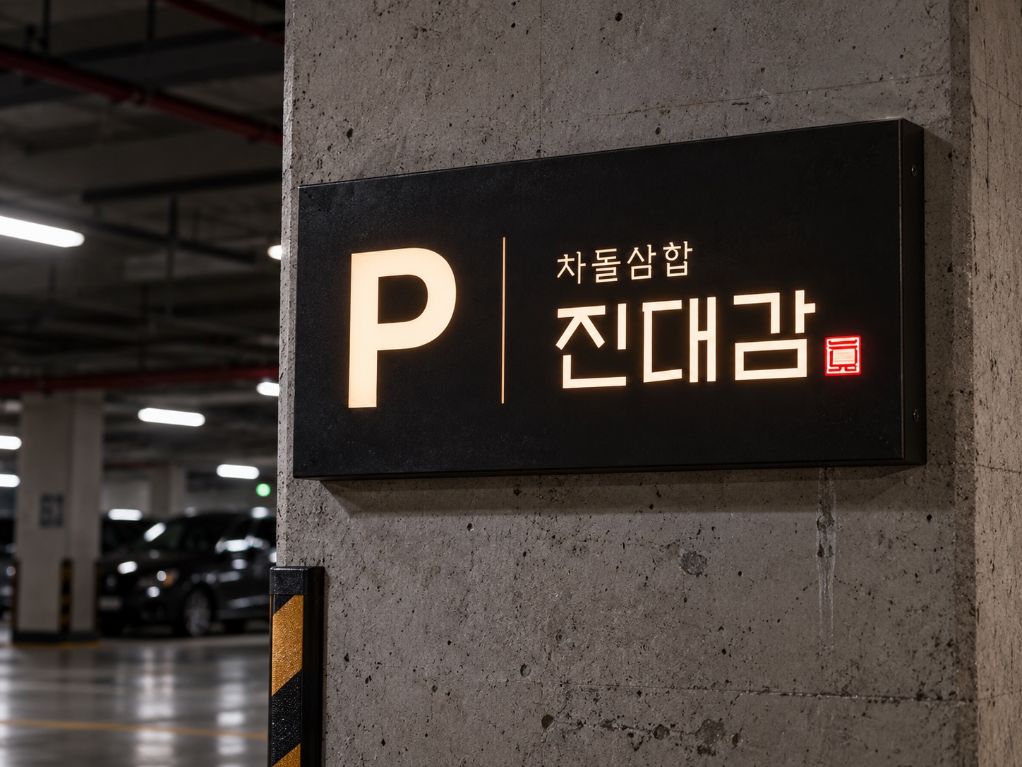진대감 지하주차장 사인